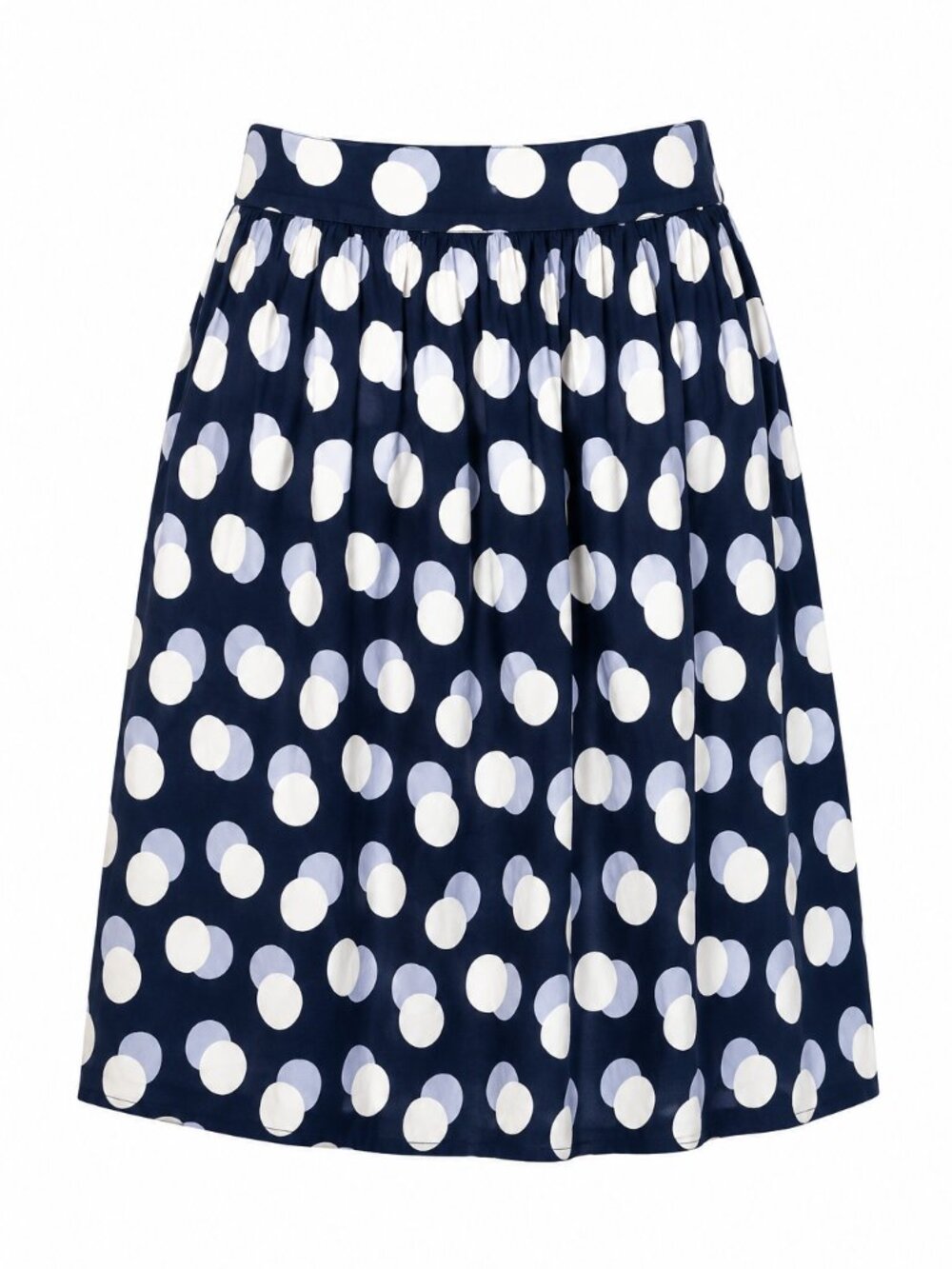 96% Cotton Polka Dot Ann Taylor Factory Midi Skirt